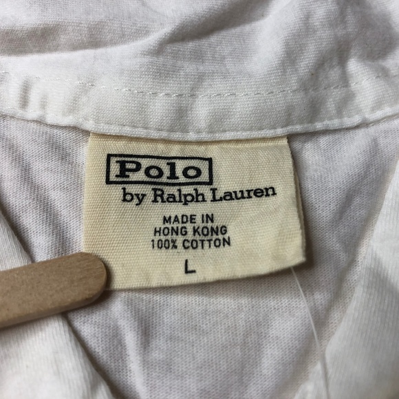 Polo Ralph Lauren Mens Large Classic White Polo - Picture 4 of 6